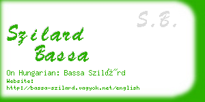 szilard bassa business card